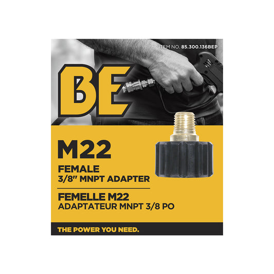 PW Female M22 x 3/8" MNPT Adapter Fitting