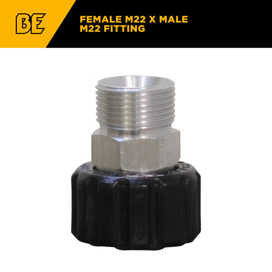 PW Female M22 (15 mm) x Male M22 (14 mm) Adapter Fitting