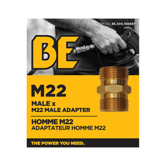 PW Male M22 x Male M22 Adapter Fitting
