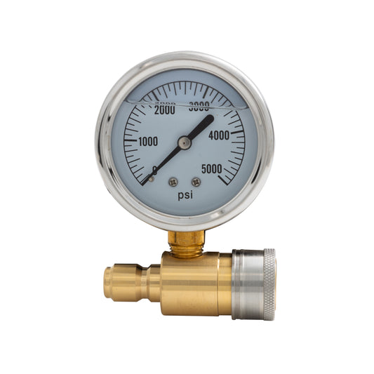 5,000 PSI 2.5" Pressure Gauge Kit with 3/8" Quick Connect