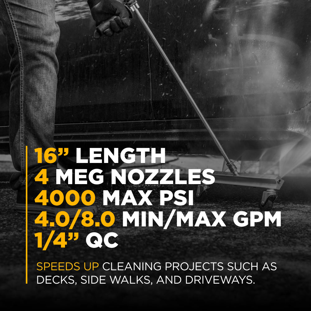 Pressure Washer 16-inch Under Car Water Broom Attachment