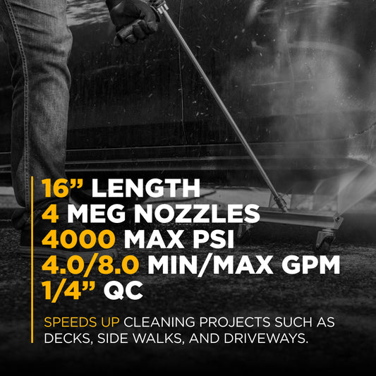 Pressure Washer 16-inch Under Car Water Broom Attachment