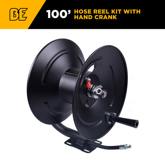 Pressure Washer 100 ft x 3/8 Inch High Pressure Hose Reel