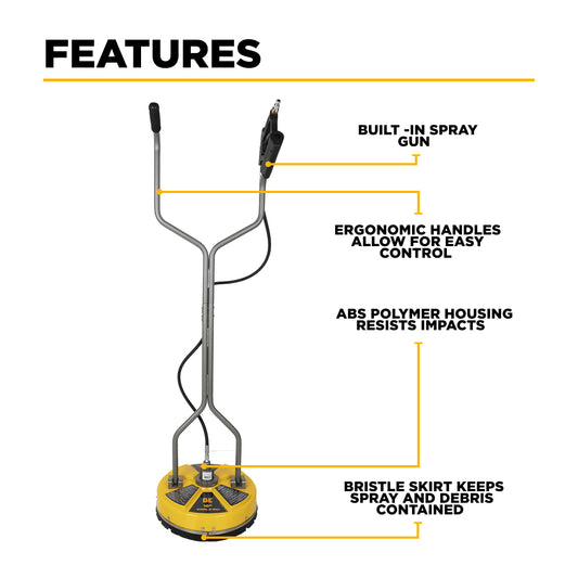 16" Whirl-A-Way Commercial Pressure Washer Surface Cleaner