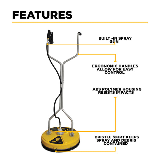 20" Whirl-A-Way Commercial Pressure Washer Surface Cleaner