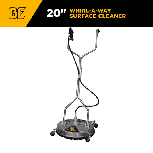 20" Whirl-A-Way Stainless Steel Commercial Pressure Washer Surface Cleaner for Hot/Cold Water