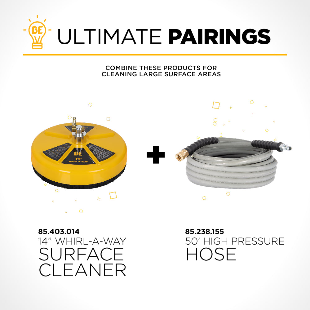 14" Whirl-A-Way Commercial Pressure Washer Surface Cleaner