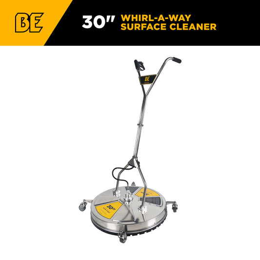 30" Whirl-A-Way Stainless Steel Commercial Pressure Washer Surface Cleaner for Hot/Cold Water