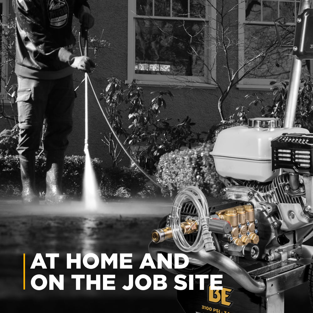 3100 PSI 3.1 GPM Cold Water Gas Pressure Washer Honda GX200 Engine and General Triplex Pump on Stainless Steel Frame