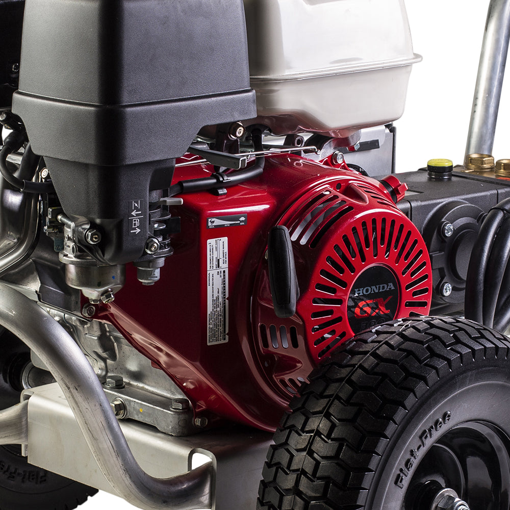 4200PSI 4.2GPM Cold Water Gas Pressure Washer Honda GX390 and GP Triplex Pump on Aluminum Frame