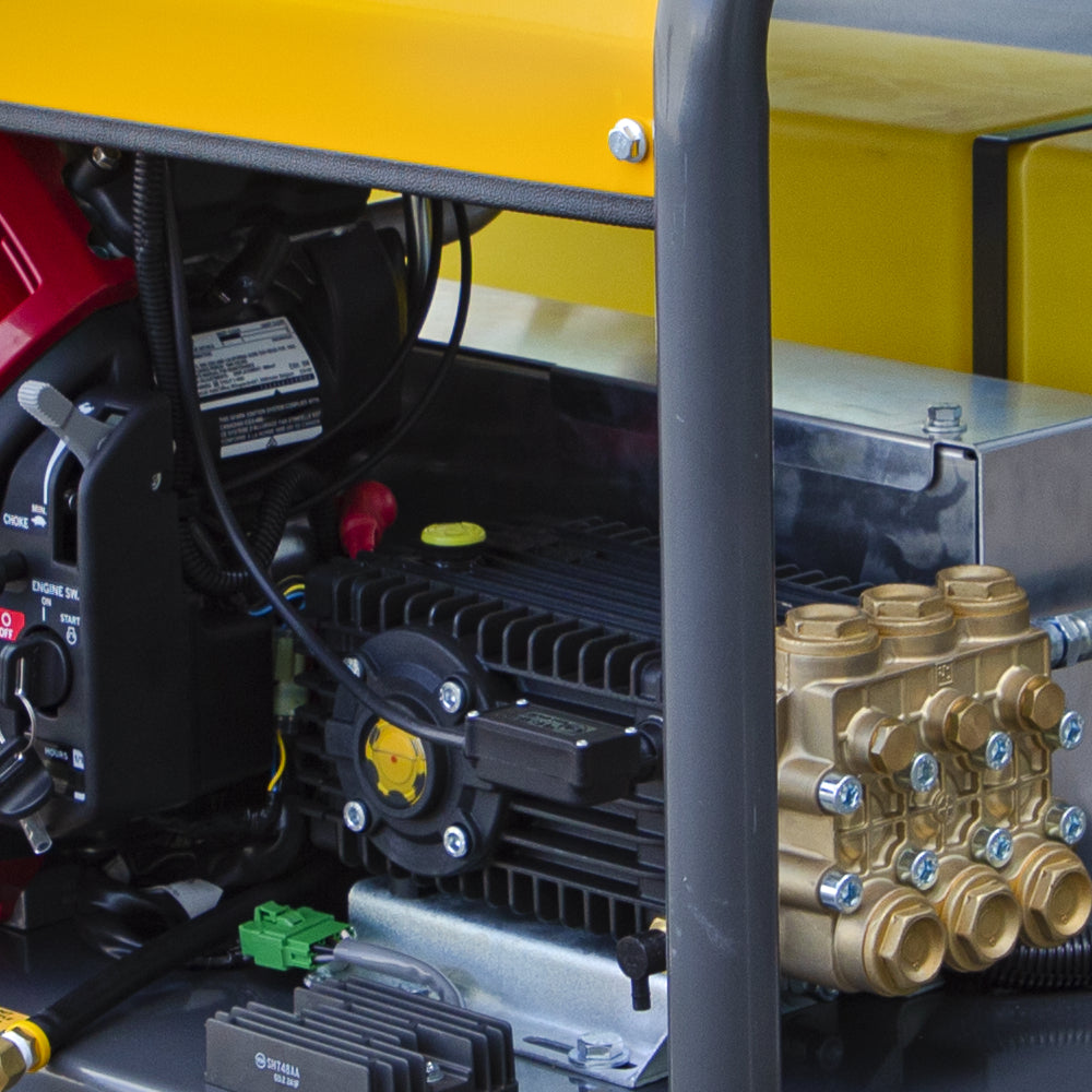 3000 PSI 8.0 GPM Gas Belt Drive Diesel Fired Truck Mount Hot Water Pressure Washer with Triplex Pump