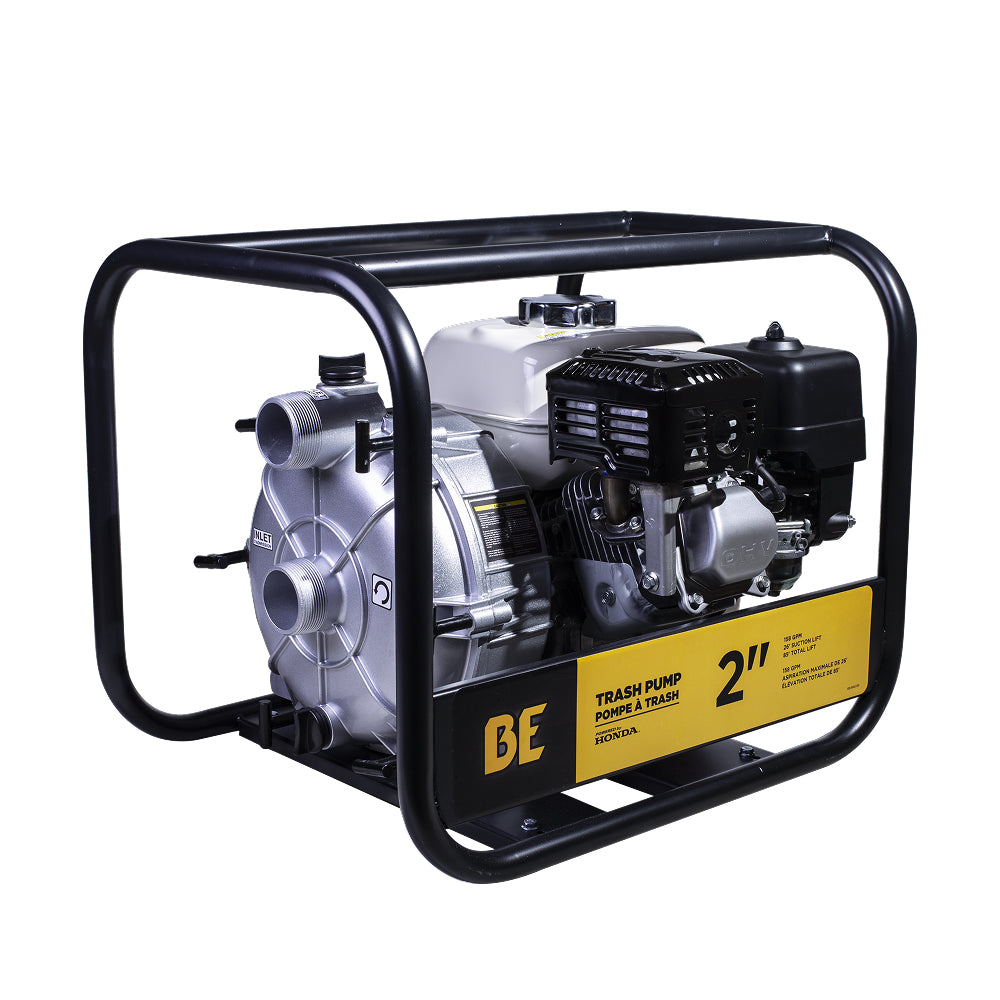 2" Semi Trash Pump 158 GPM 33 PSI with Honda GX200 Engine