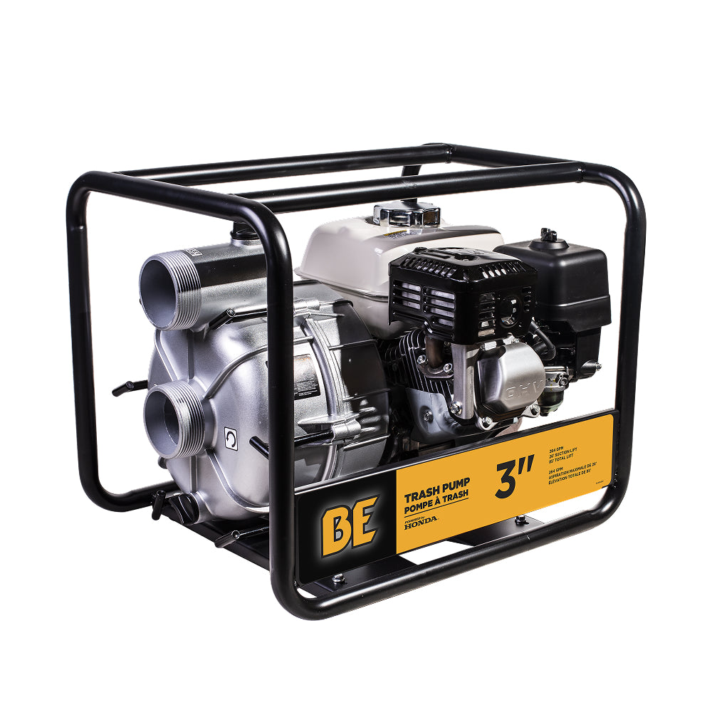 3" Semi Trash Pump 264 GPM 36 PSI with Honda GX200 Engine