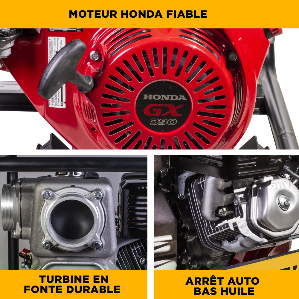 4" Full Trash Pump 580 GPM 37 PSI with Honda GX390 Engine