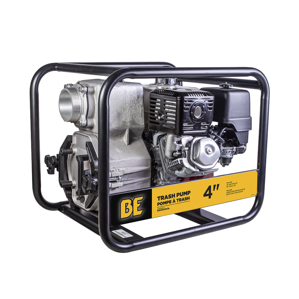 4" Full Trash Pump 580 GPM 37 PSI with Honda GX390 Engine