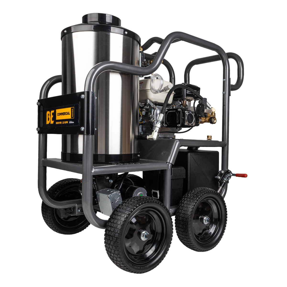3600 PSI 2.5 GPM Gas Direct Drive Diesel Fired Hot Water Pressure Washer with Triplex Pump