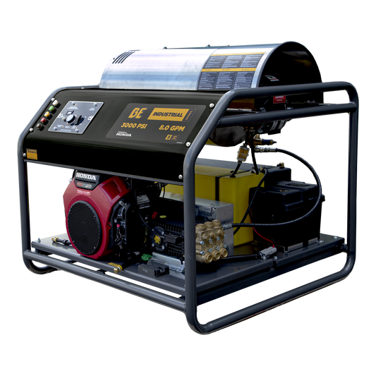 3000 PSI 8.0 GPM Gas Belt Drive Diesel Fired Truck Mount Hot Water Pressure Washer with Triplex Pump