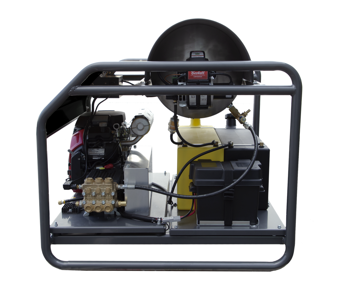 3000 PSI 8.0 GPM Gas Belt Drive Diesel Fired Truck Mount Hot Water Pressure Washer with Triplex Pump