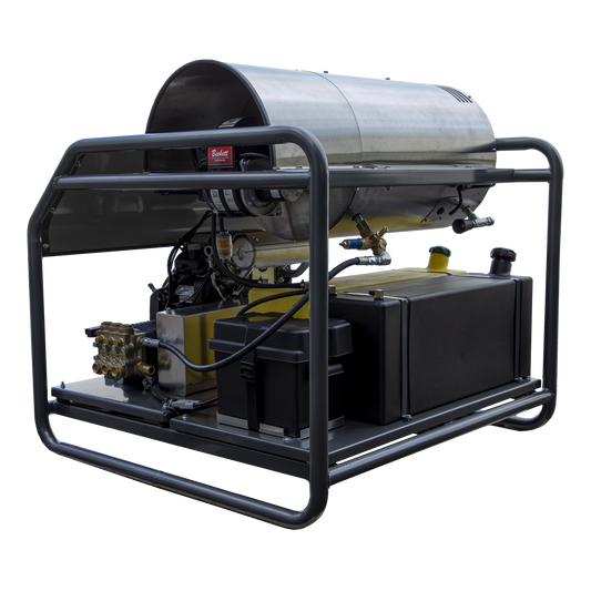 3000 PSI 8.0 GPM Gas Belt Drive Diesel Fired Truck Mount Hot Water Pressure Washer with Triplex Pump