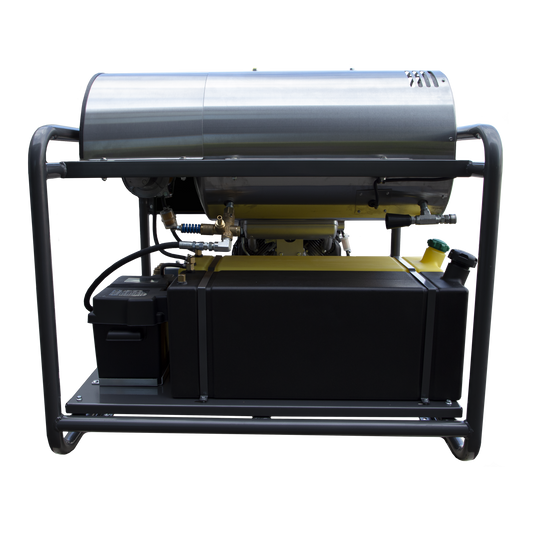 3000 PSI 8.0 GPM Gas Belt Drive Diesel Fired Truck Mount Hot Water Pressure Washer with Triplex Pump