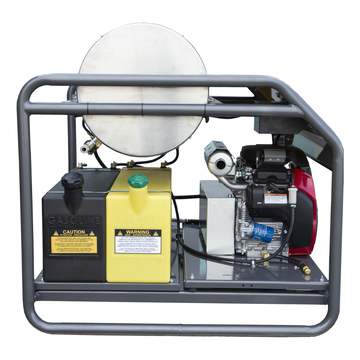 3000 PSI 8.0 GPM Gas Belt Drive Diesel Fired Truck Mount Hot Water Pressure Washer with Triplex Pump