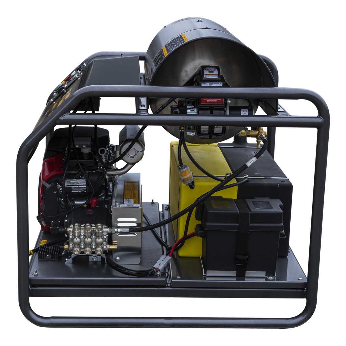3500 PSI 8.5 GPM Gas Belt Drive Diesel Fired Truck Mount Hot Water Pressure Washer with Triplex Pump