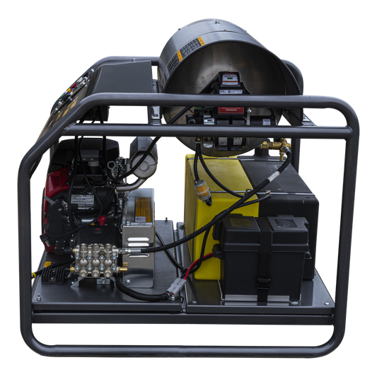 3500 PSI 8.5 GPM Gas Belt Drive Diesel Fired Truck Mount Hot Water Pressure Washer with Triplex Pump