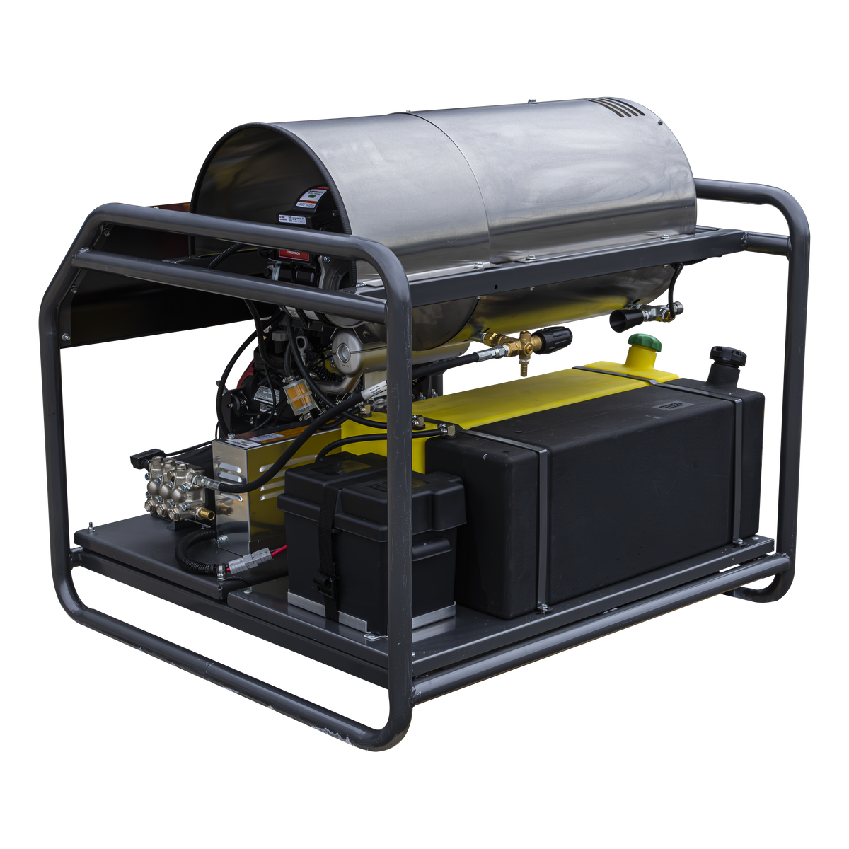 3500 PSI 8.5 GPM Gas Belt Drive Diesel Fired Truck Mount Hot Water Pressure Washer with Triplex Pump