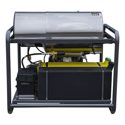 3500 PSI 8.5 GPM Gas Belt Drive Diesel Fired Truck Mount Hot Water Pressure Washer with Triplex Pump