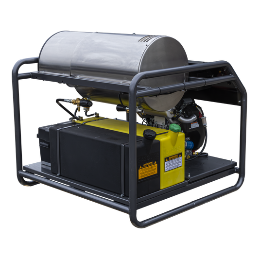3500 PSI 8.5 GPM Gas Belt Drive Diesel Fired Truck Mount Hot Water Pressure Washer with Triplex Pump