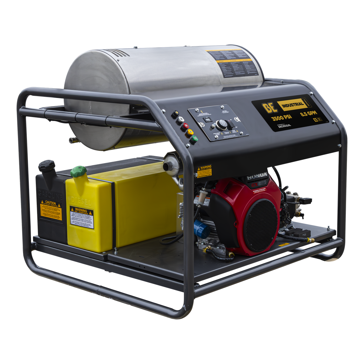 3500 PSI 8.5 GPM Gas Belt Drive Diesel Fired Truck Mount Hot Water Pressure Washer with Triplex Pump