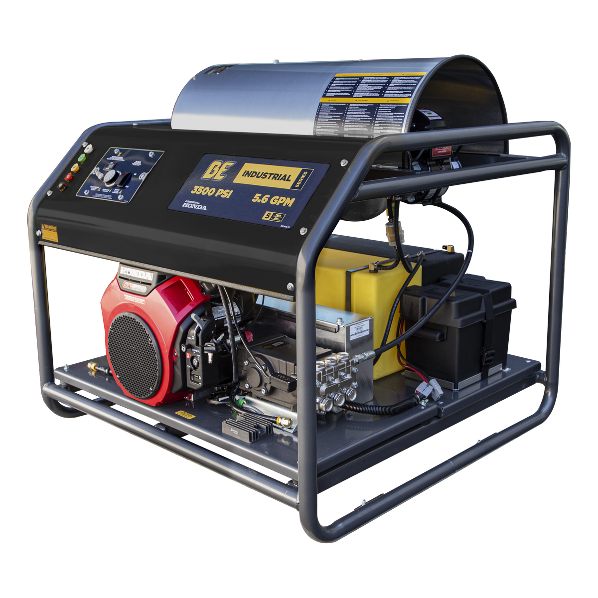 3500 PSI 5.6 GPM Gas Belt Drive Diesel Fired Truck Mount Hot Water Pressure Washer with Triplex Pump