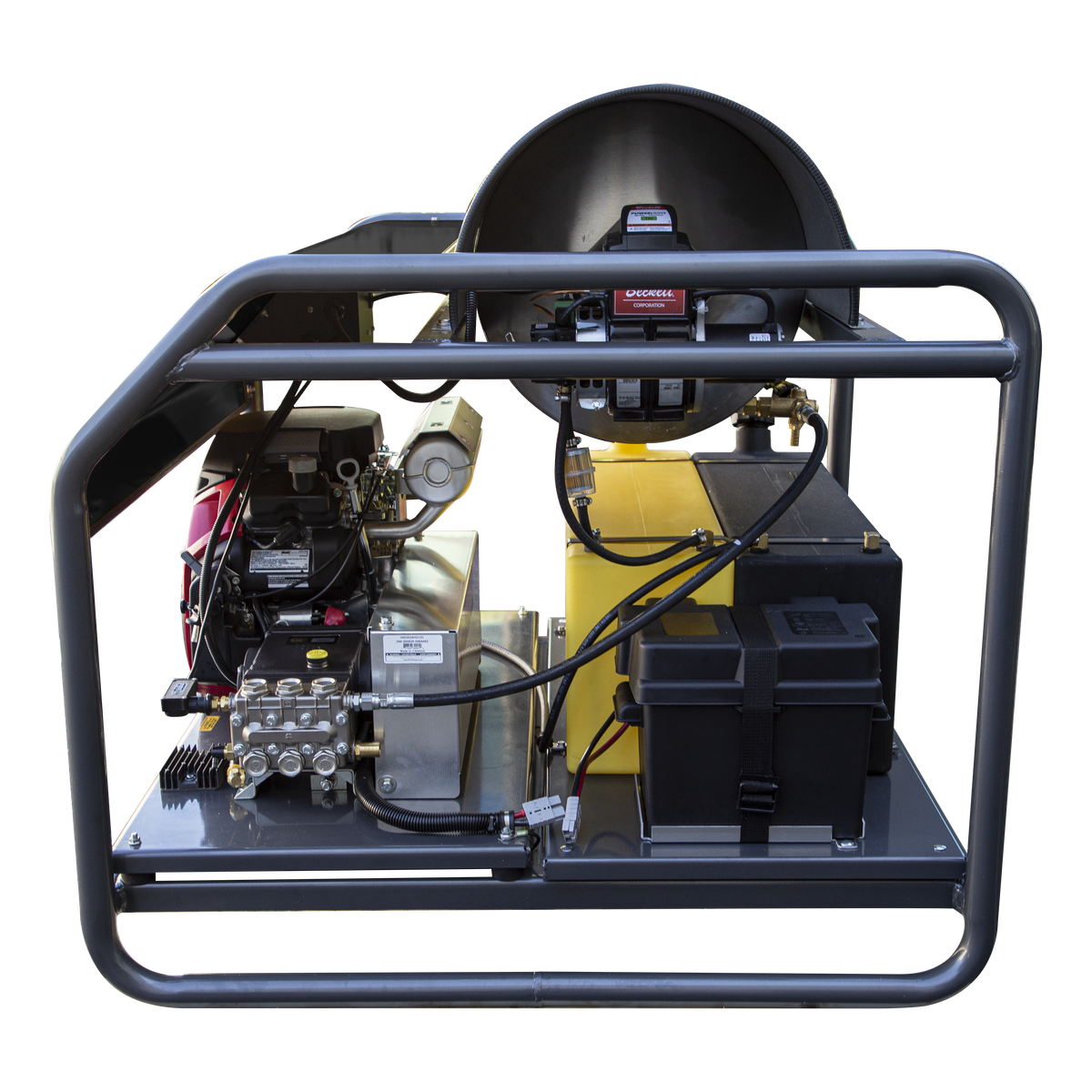 3500 PSI 5.6 GPM Gas Belt Drive Diesel Fired Truck Mount Hot Water Pressure Washer with Triplex Pump
