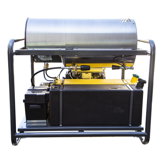 3500 PSI 5.6 GPM Gas Belt Drive Diesel Fired Truck Mount Hot Water Pressure Washer with Triplex Pump