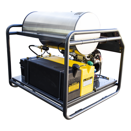 3500 PSI 5.6 GPM Gas Belt Drive Diesel Fired Truck Mount Hot Water Pressure Washer with Triplex Pump