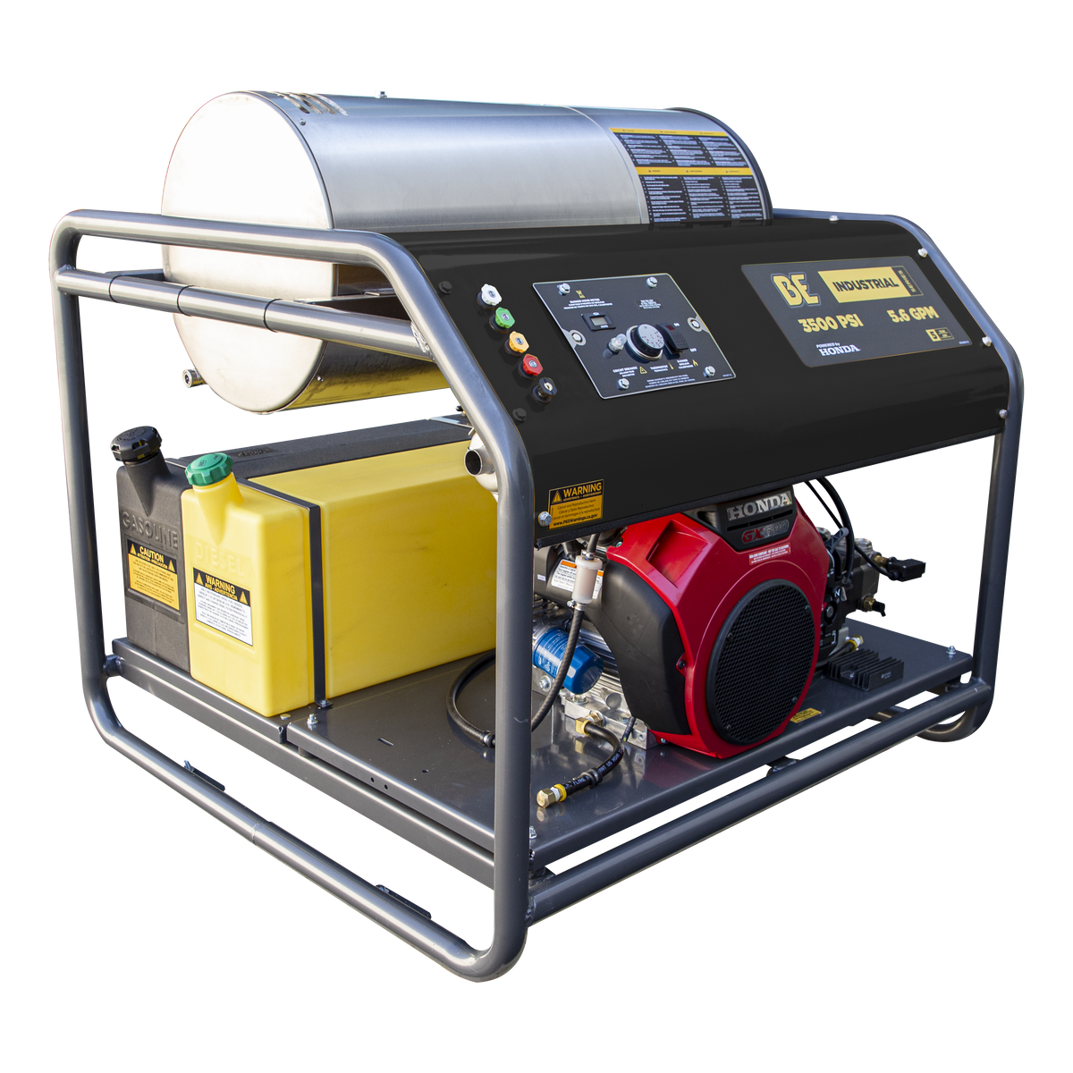 3500 PSI 5.6 GPM Gas Belt Drive Diesel Fired Truck Mount Hot Water Pressure Washer with Triplex Pump