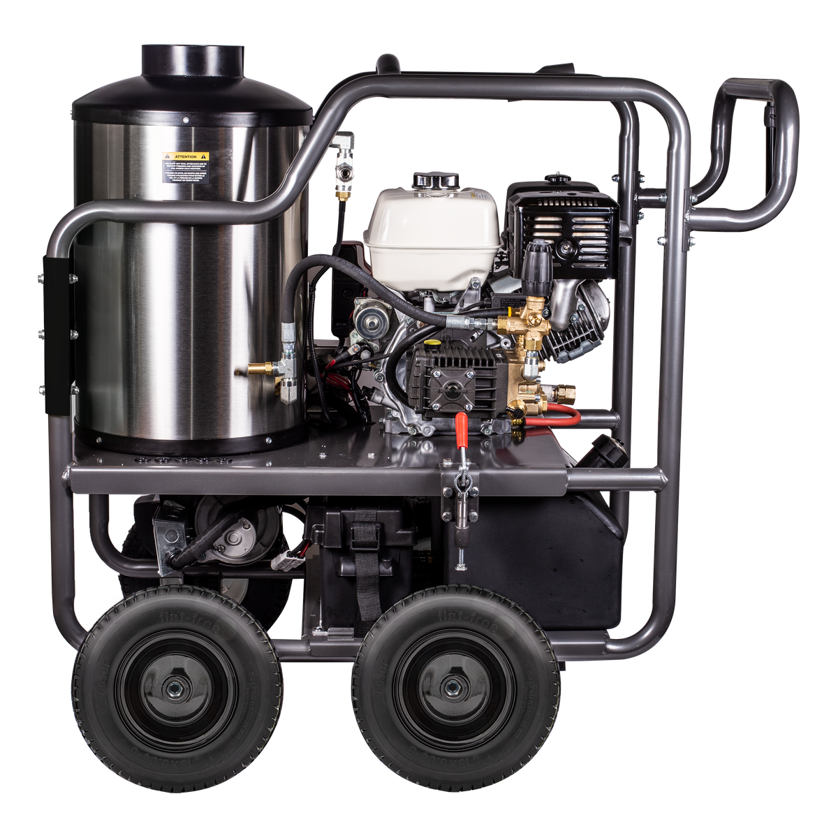 4000 PSI 4.2 GPM Gas Direct Drive Diesel Fired Hot Water Pressure Washer with Triplex Pump