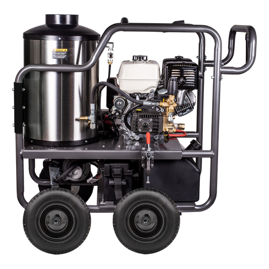 4000 PSI 4.2 GPM Gas Direct Drive Diesel Fired Hot Water Pressure Washer with Triplex Pump