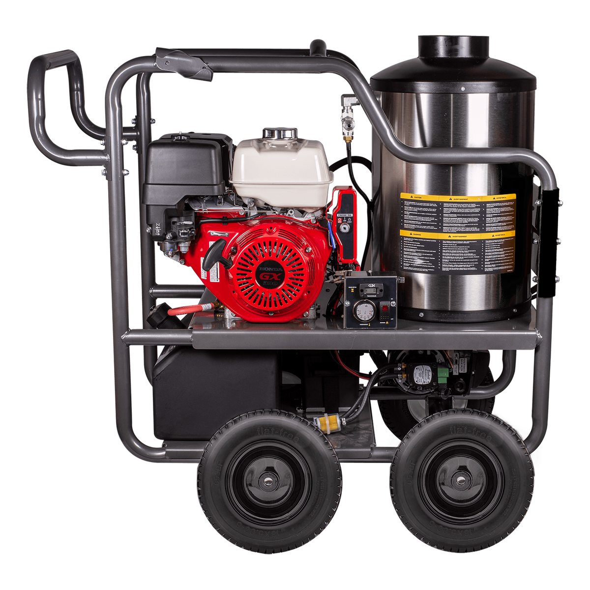 4000 PSI 4.2 GPM Gas Direct Drive Diesel Fired Hot Water Pressure Washer with Triplex Pump