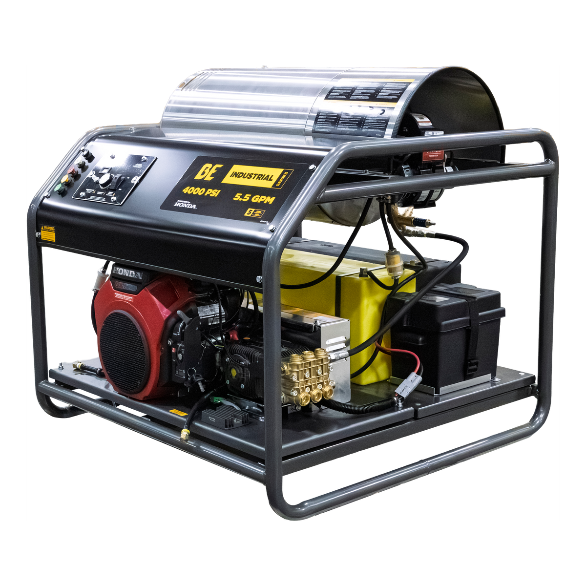 4000 PSI 5.5 GPM Gas Belt Drive Diesel Fired Truck Mount Hot Water Pressure Washer with Triplex Pump