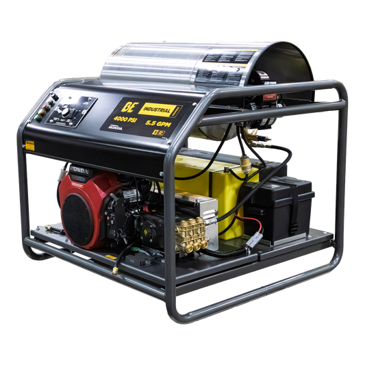 4000 PSI 5.5 GPM Gas Belt Drive Diesel Fired Truck Mount Hot Water Pressure Washer with Triplex Pump