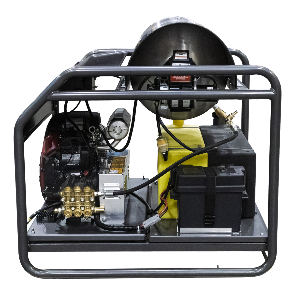 4000 PSI 5.5 GPM Gas Belt Drive Diesel Fired Truck Mount Hot Water Pressure Washer with Triplex Pump