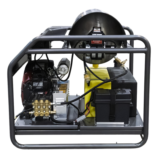 4000 PSI 5.5 GPM Gas Belt Drive Diesel Fired Truck Mount Hot Water Pressure Washer with Triplex Pump