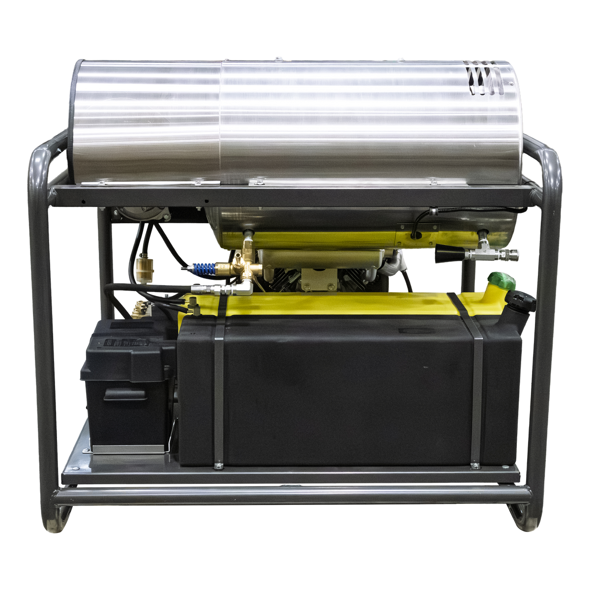 4000 PSI 5.5 GPM Gas Belt Drive Diesel Fired Truck Mount Hot Water Pressure Washer with Triplex Pump
