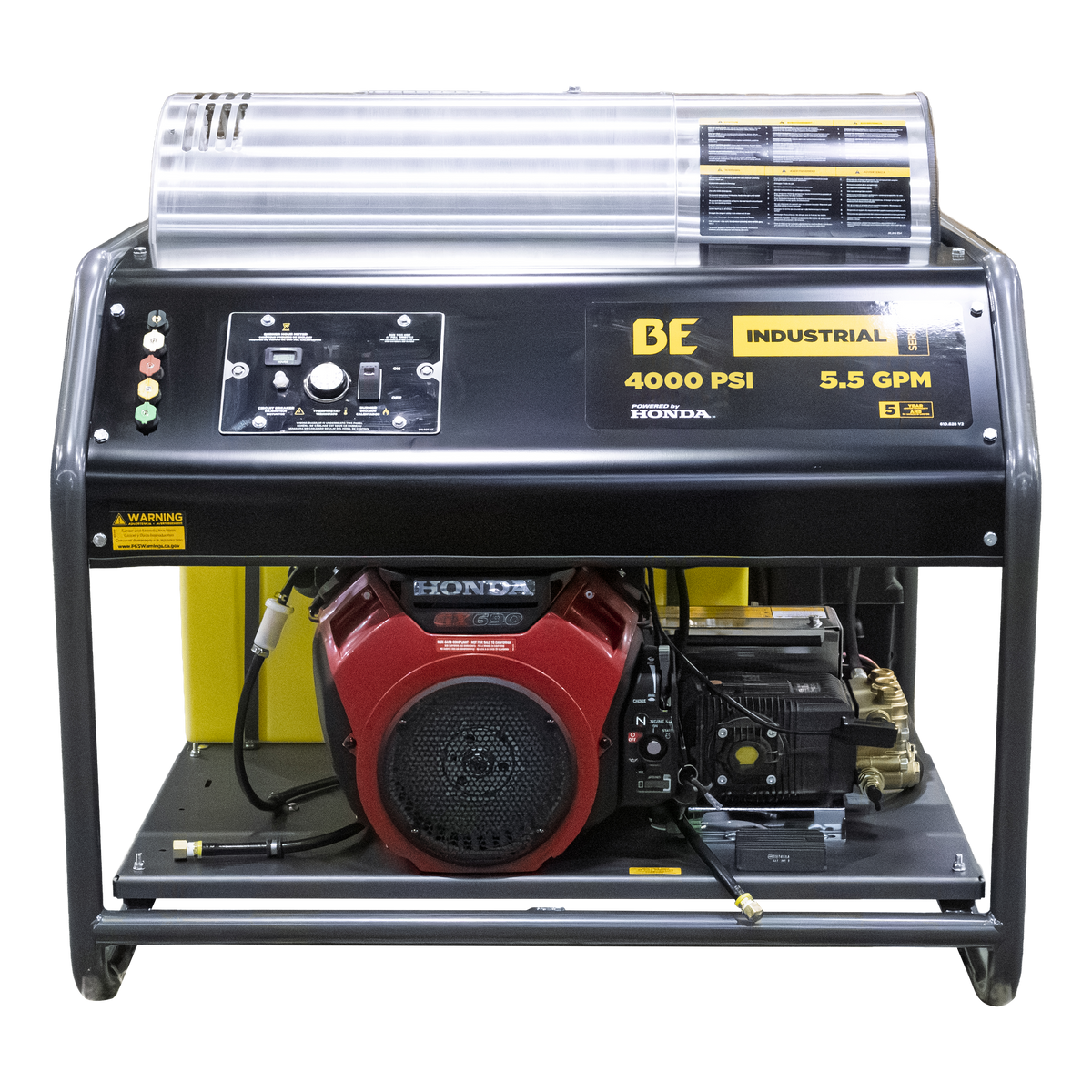 4000 PSI 5.5 GPM Gas Belt Drive Diesel Fired Truck Mount Hot Water Pressure Washer with Triplex Pump