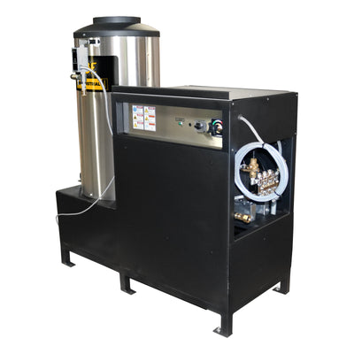 2300 PSI 4.0 GPM Electric Drive Natural Gas or Liquid Propane Fired Hot Water Pressure Washer with Triplex Pump
