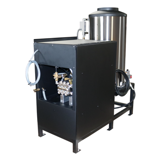 2300 PSI 4.0 GPM Electric Drive Natural Gas or Liquid Propane Fired Hot Water Pressure Washer with Triplex Pump
