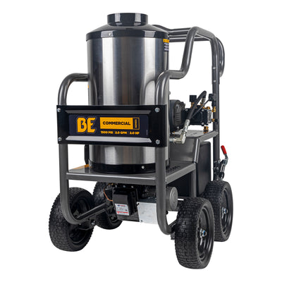 1500 PSI 2.0 GPM Electric Direct Drive Diesel Fired Hot Water Pressure Washer with Triplex Pump