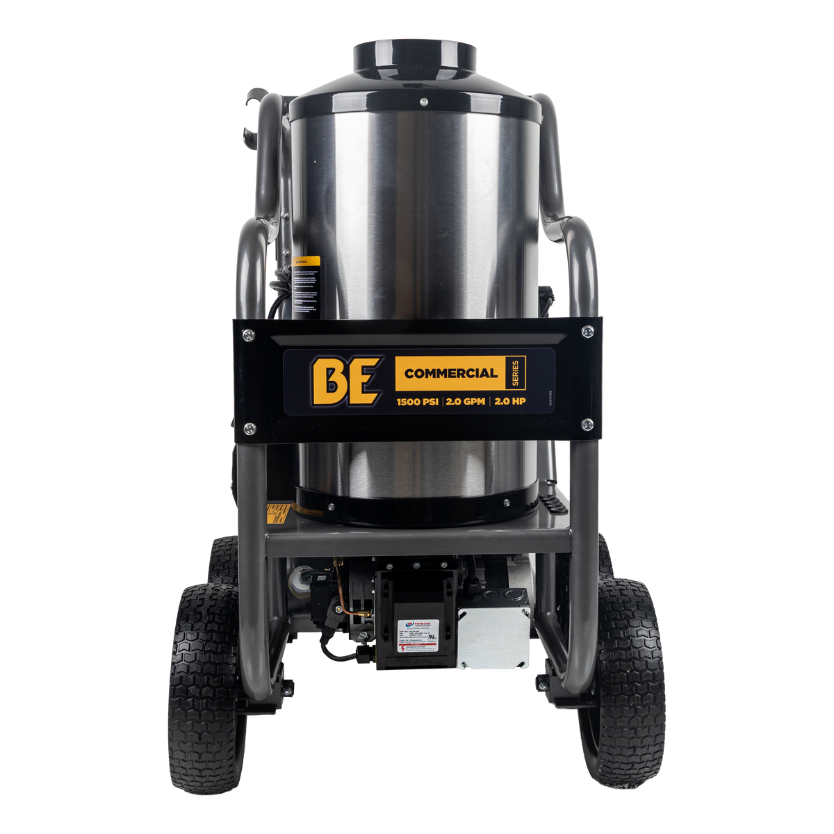 1500 PSI 2.0 GPM Electric Direct Drive Diesel Fired Hot Water Pressure Washer with Triplex Pump