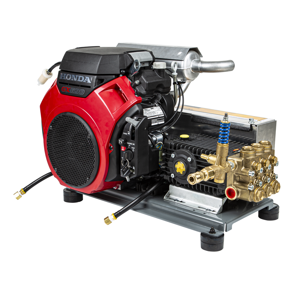 4000 PSI 8.2 GPM Cold Water Gas Pressure Washer Honda GX690 Electric Start, Belt Drive, General Triplex Pump, Mount Truck or 
